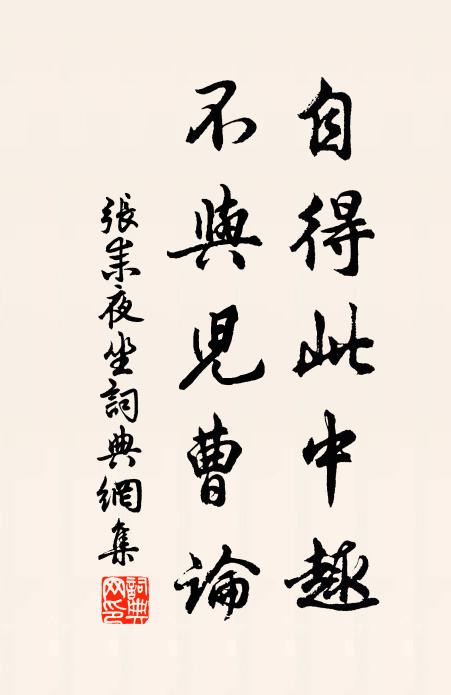 张耒自得此中趣，不与儿曹论书法作品欣赏