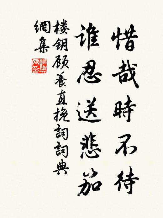 楼钥惜哉时不待，谁忍送悲笳书法作品欣赏