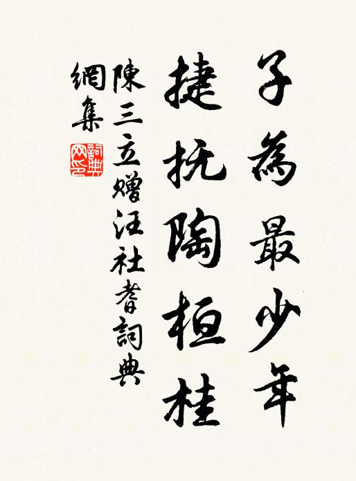 陈三立子为最少年，捷抚陶桓桂书法作品欣赏