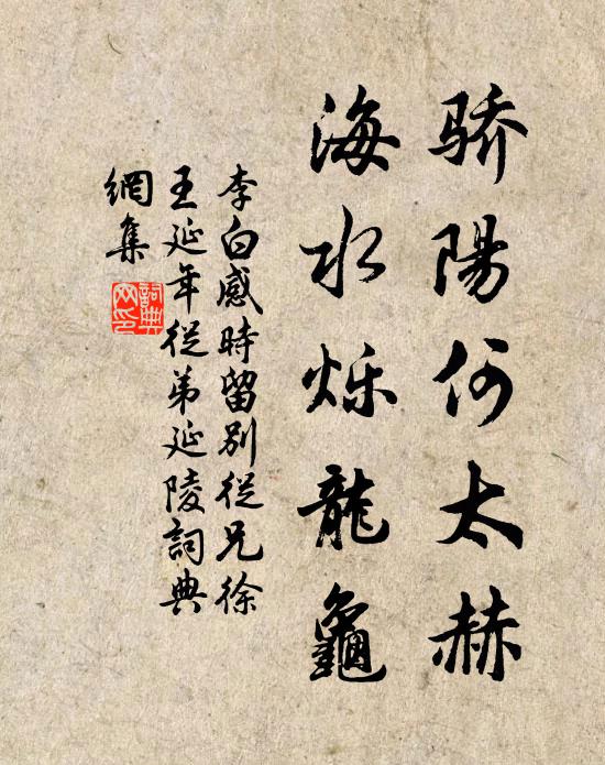 李白骄阳何太赫,海水烁龙龟书法作品欣赏