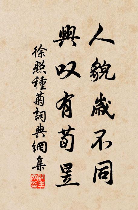 徐照人貌岁不同，兴叹有荀昱书法作品欣赏