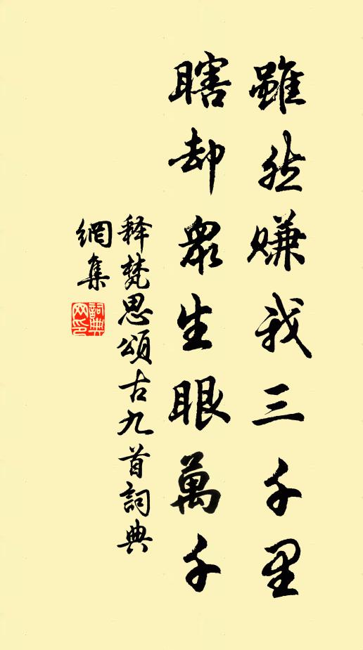 释梵思虽然赚我三千里，瞎却众生眼万千书法作品欣赏