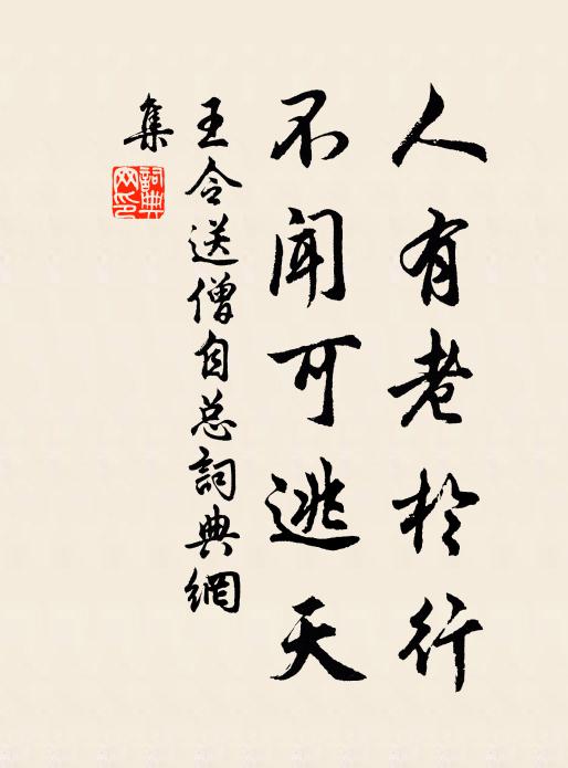 王令人有老於行,不闻可逃天书法作品欣赏