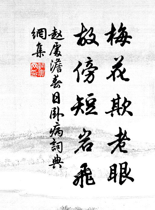 赵处澹梅花欺老眼，故傍短岩飞书法作品欣赏