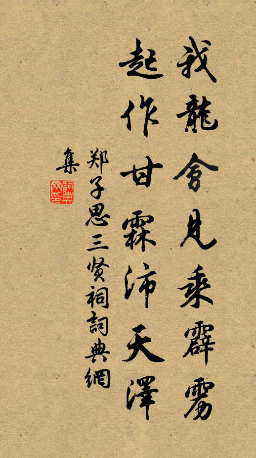 郑子思我龙会见乘霹雳，起作甘霖沛天泽书法作品欣赏