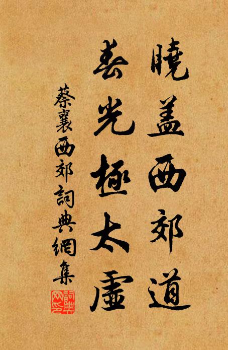 蔡襄晓盖西郊道，春光极太虚书法作品欣赏