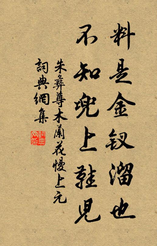 朱彝尊料是金钗溜也，不知兜上鞋儿书法作品欣赏