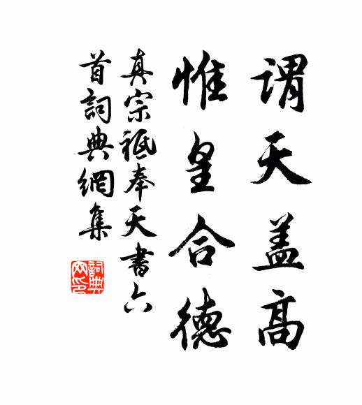 真宗谓天盖高，惟皇合德书法作品欣赏