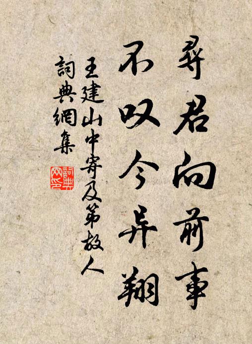 王建寻君向前事，不叹今异翔书法作品欣赏