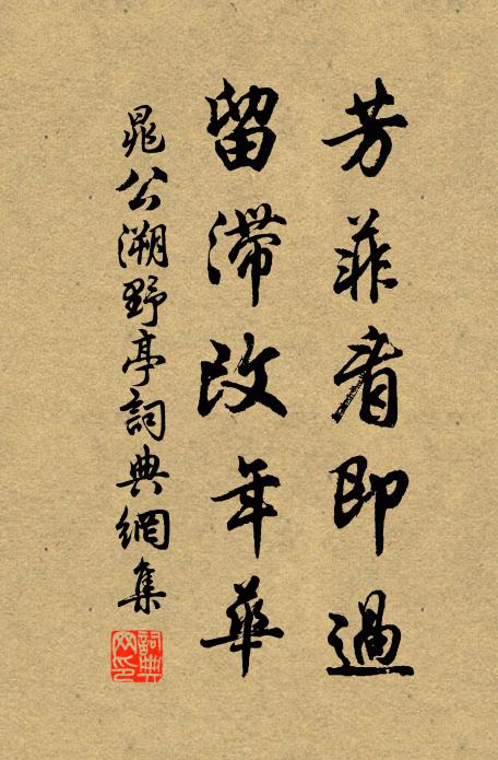 晁公溯芳菲看即过，留滞改年华书法作品欣赏