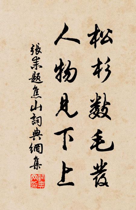 张耒松杉数毛发，人物见下上书法作品欣赏