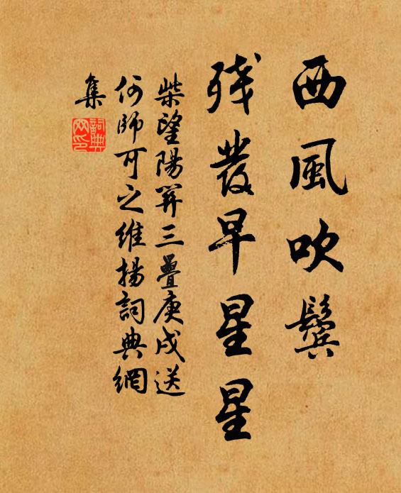 柴望西风吹鬓，残发早星星书法作品欣赏