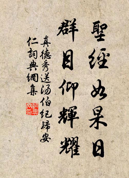 真德秀圣经如杲日，群目仰辉耀书法作品欣赏
