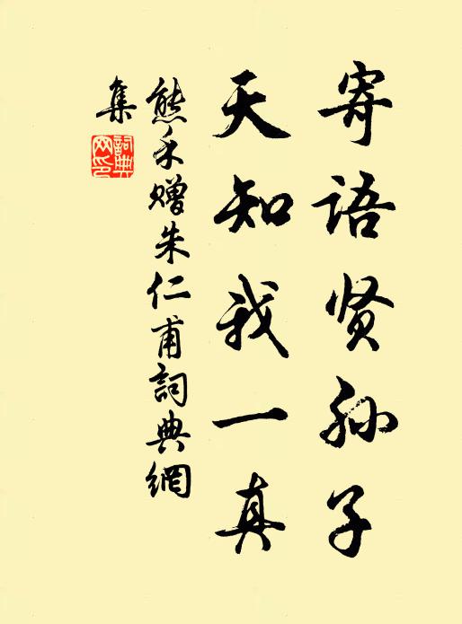熊禾寄语贤孙子，天知我一真书法作品欣赏