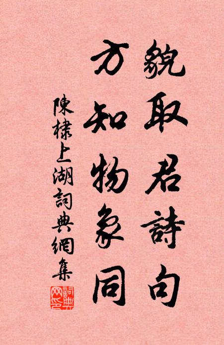 陈棣貌取君诗句，方知物象同书法作品欣赏