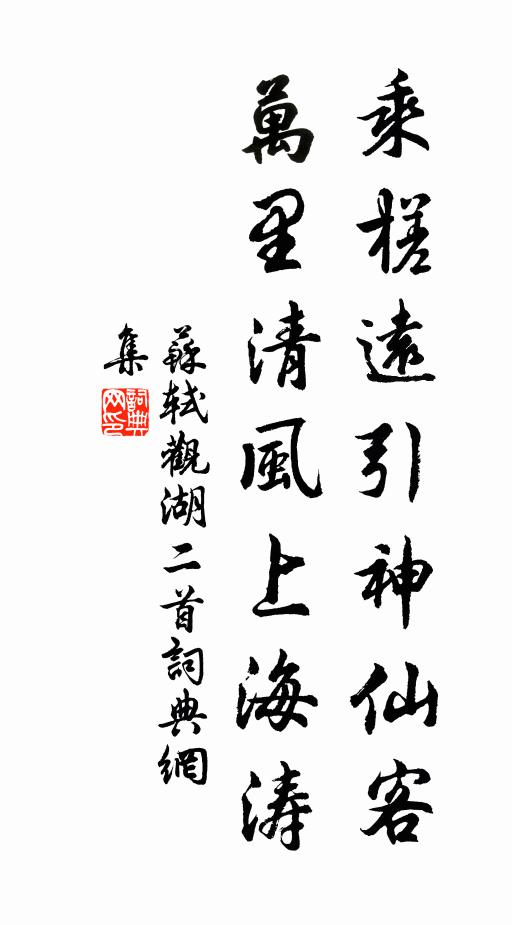苏轼乘槎远引神仙客，万里清风上海涛书法作品欣赏