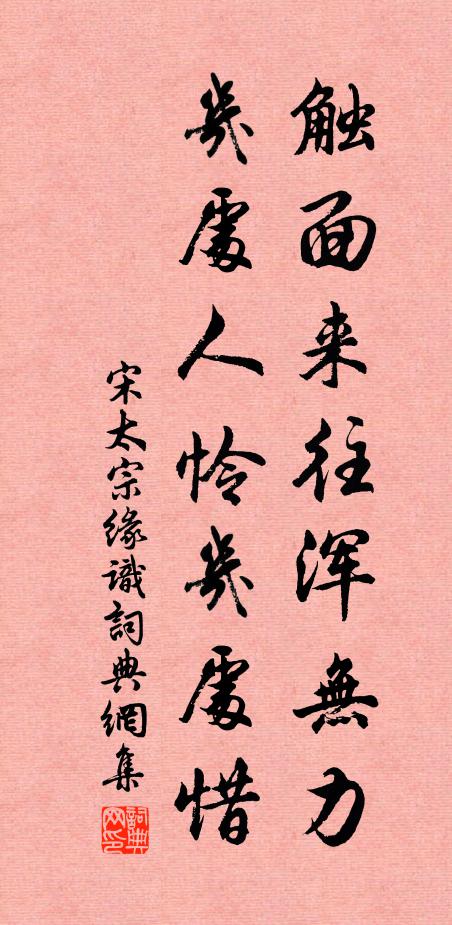 宋太宗触面来往浑无力，几处人怜几处惜书法作品欣赏
