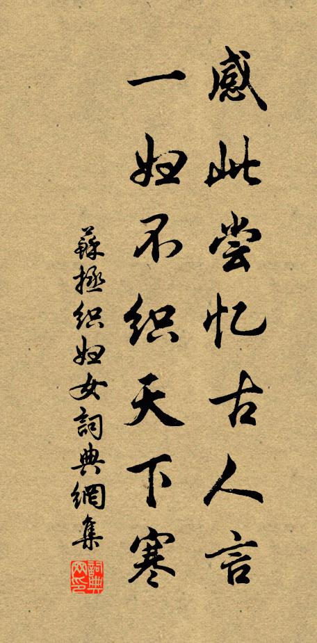 苏拯感此尝忆古人言，一妇不织天下寒书法作品欣赏