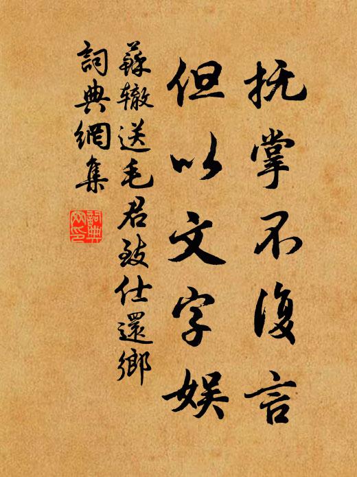 苏辙抚掌不复言，但以文字娱书法作品欣赏