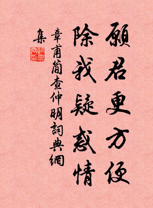 章甫愿君更方便，除我疑惑情书法作品欣赏