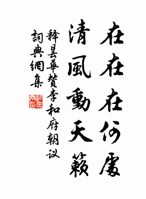 释昙华在在在何处，清风动天籁书法作品欣赏