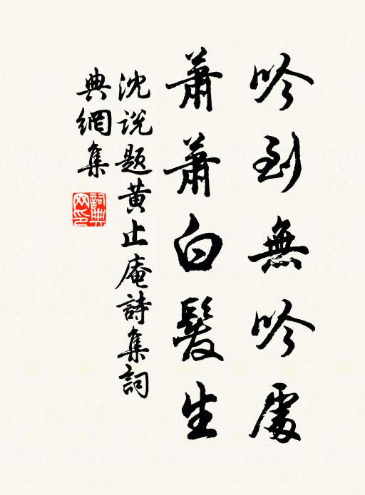 沈说吟到无吟处，萧萧白发生书法作品欣赏