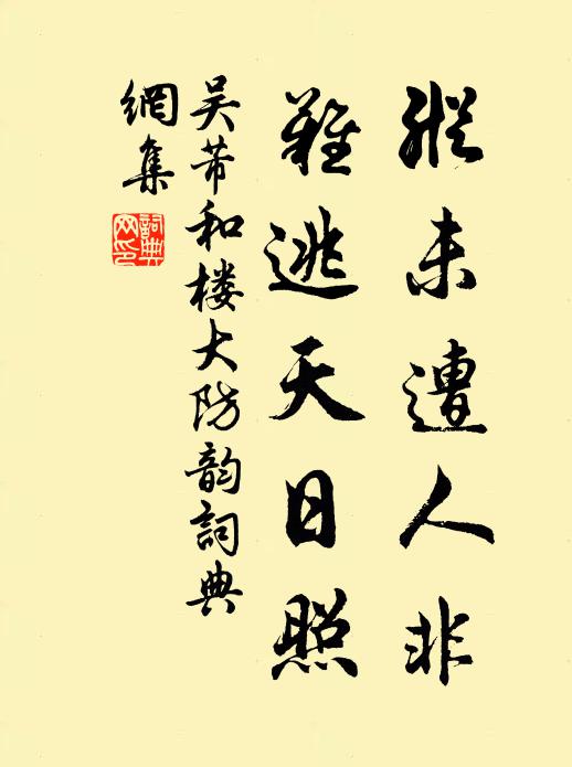 吴芾纵未遭人非,难逃天日照书法作品欣赏