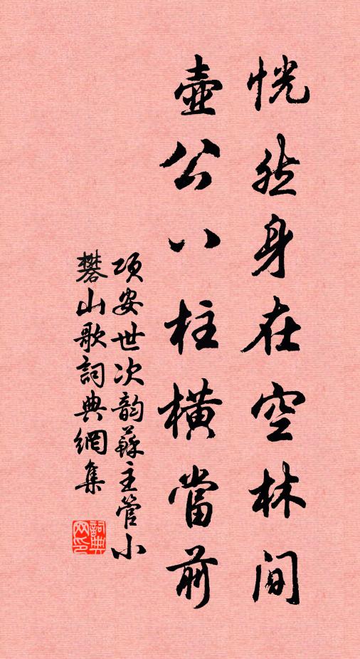 项安世恍然身在空林间，壶公八柱横当前书法作品欣赏