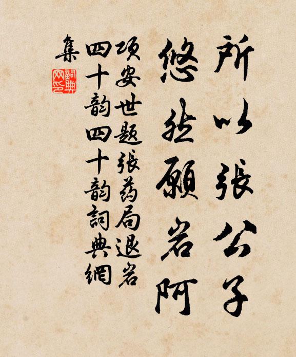 项安世所以张公子，悠然愿岩阿书法作品欣赏