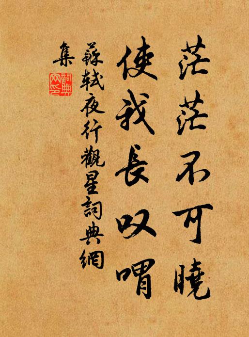 苏轼茫茫不可晓，使我长叹喟书法作品欣赏