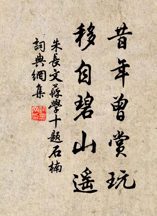 朱长文昔年曾赏玩，移自碧山遥书法作品欣赏