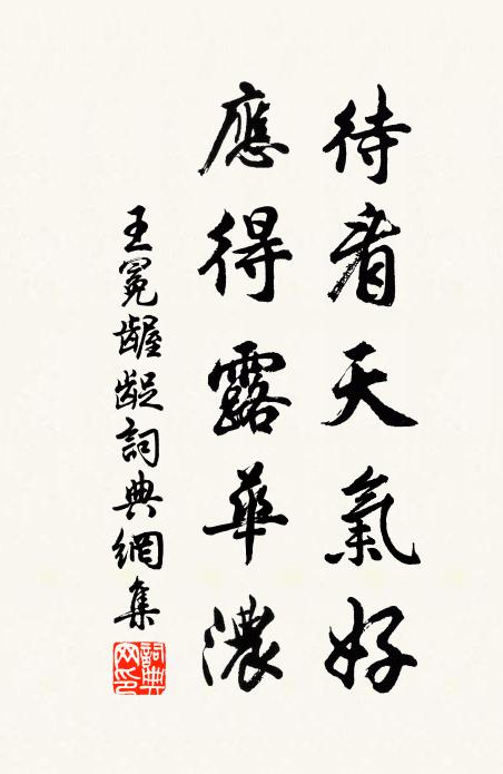 王冕待看天气好，应得露华浓书法作品欣赏