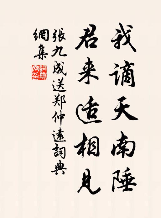 张九成我谪天南陲，君来适相见书法作品欣赏