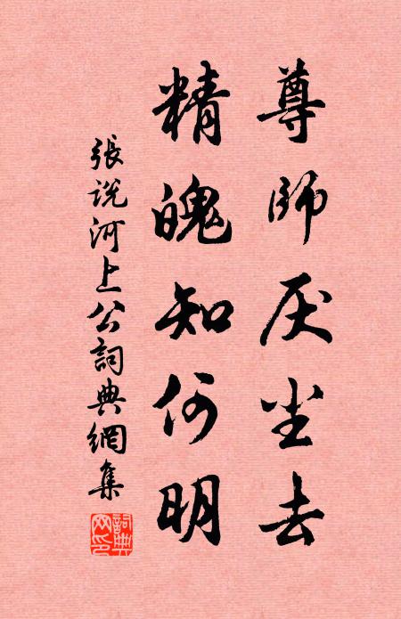 张说尊师厌尘去，精魄知何明书法作品欣赏
