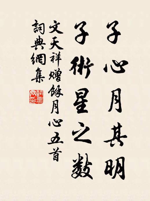 文天祥子心月其明，子术星之数书法作品欣赏