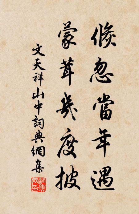 文天祥倏忽当年遇，蒙茸几度披书法作品欣赏