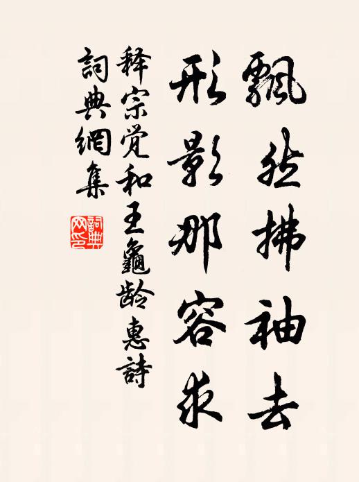 释宗觉飘然拂袖去，形影那容求书法作品欣赏