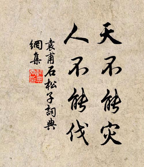 袁甫天不能灾，人不能伐书法作品欣赏