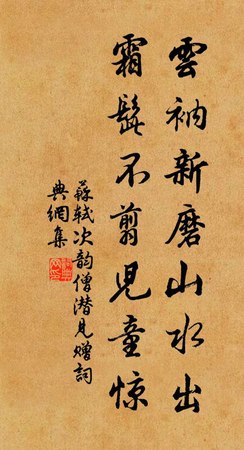 苏轼云衲新磨山水出，霜髭不翦儿童惊书法作品欣赏