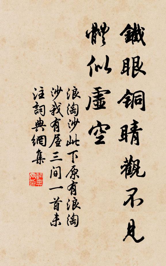 佚名铁眼铜睛观不见，体似虚空书法作品欣赏