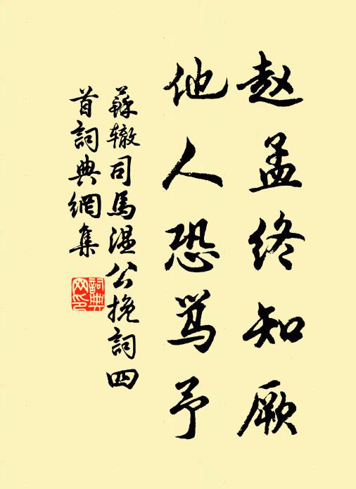苏辙赵孟终知厥，他人恐骂予书法作品欣赏