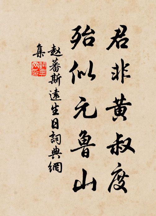 赵蕃君非黄叔度，殆似元鲁山书法作品欣赏