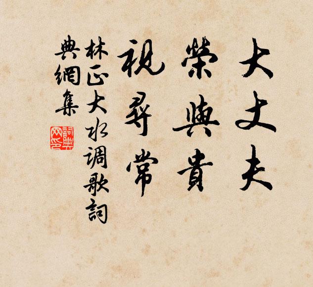 林正大大丈夫，荣与贵，视寻常书法作品欣赏