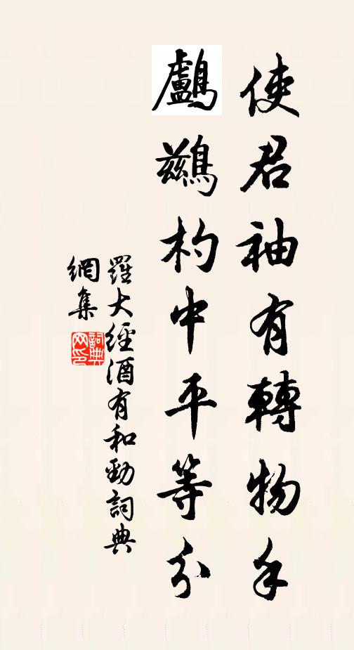 罗大经使君袖有转物手，鸬鹚杓中平等分书法作品欣赏
