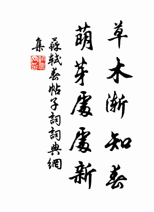 苏轼草木渐知春，萌芽处处新书法作品欣赏