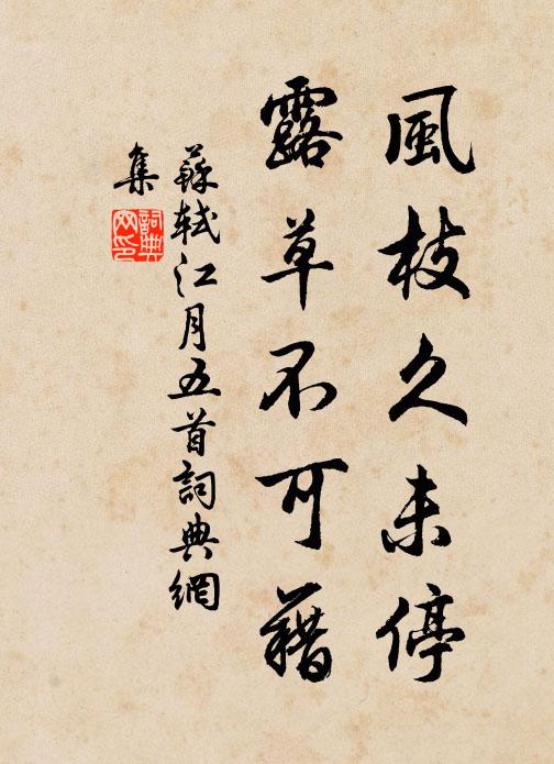 苏轼风枝久未停，露草不可藉书法作品欣赏