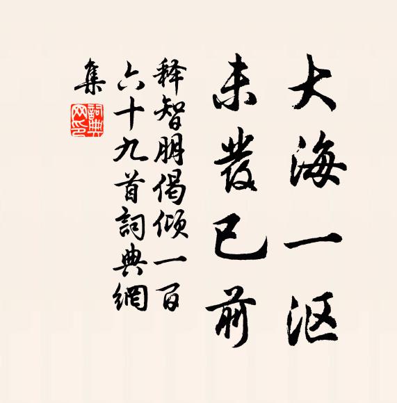 释智朋大海一沤，未发已前书法作品欣赏