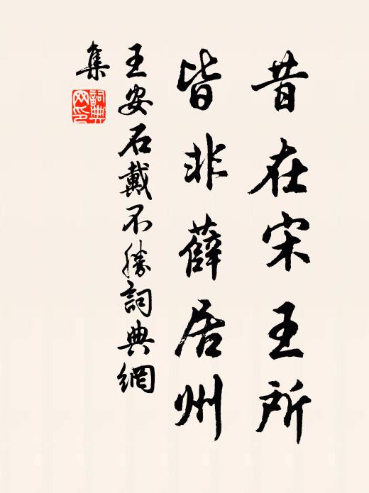 王安石昔在宋王所，皆非薛居州书法作品欣赏