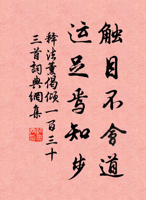 释法薰触目不会道，运足焉知步书法作品欣赏