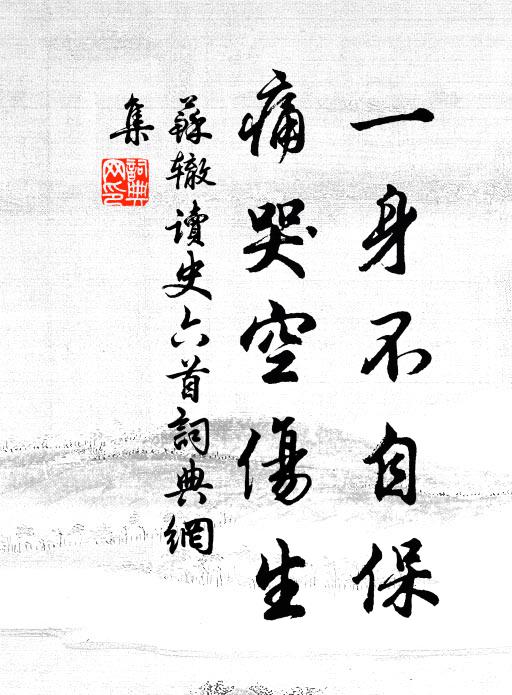 苏辙一身不自保，痛哭空伤生书法作品欣赏